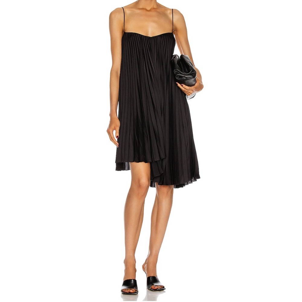 Brognano Pleated Asymmetrical dress
